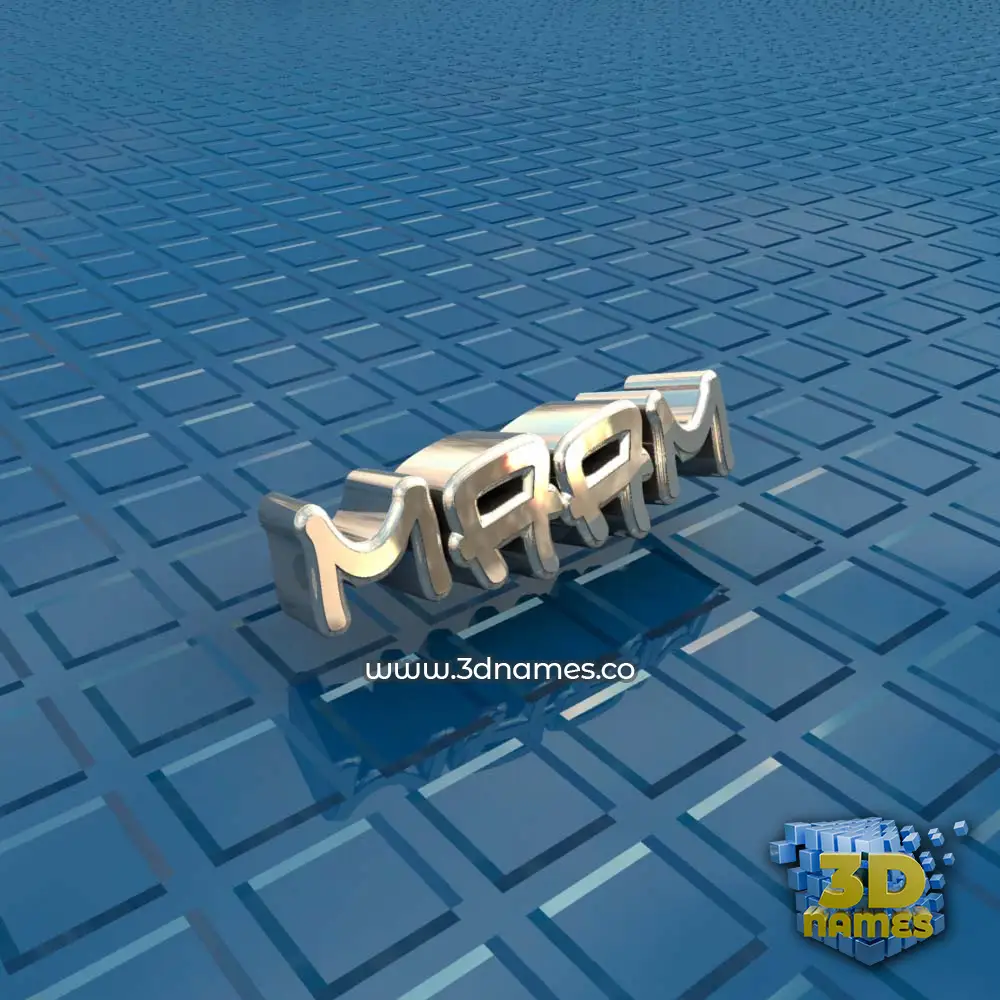 maam in Blue Bling style - 3D name wallpaper