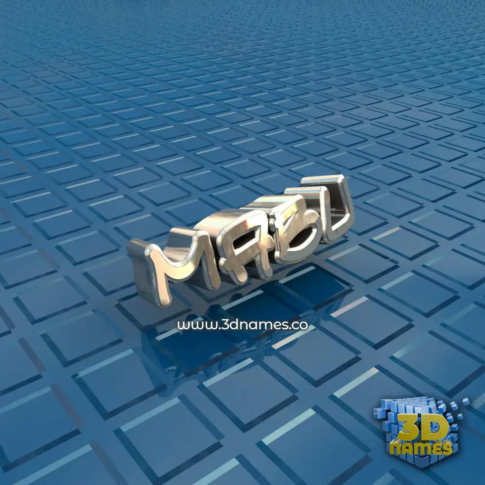mabu in Blue Bling style - 3D name wallpaper