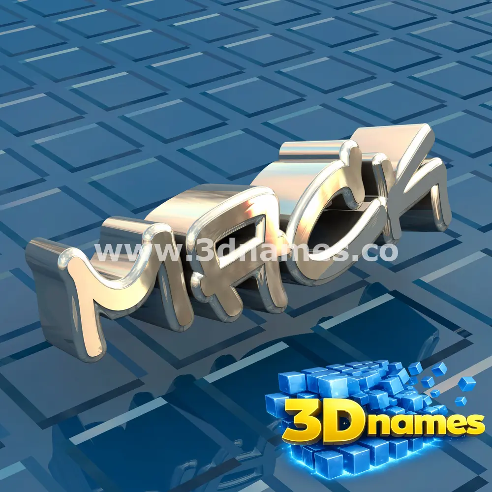 mack in Blue Bling style - 3D name wallpaper