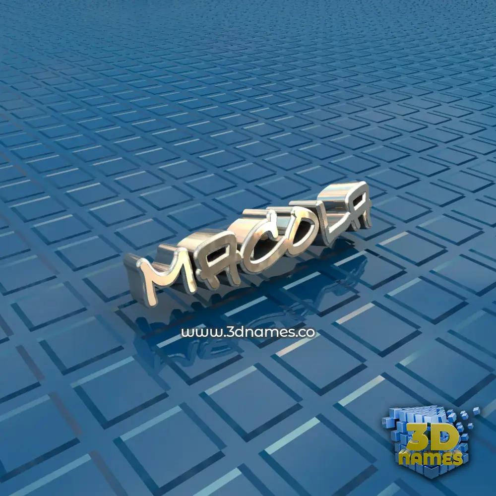 macola in Blue Bling style - 3D name wallpaper
