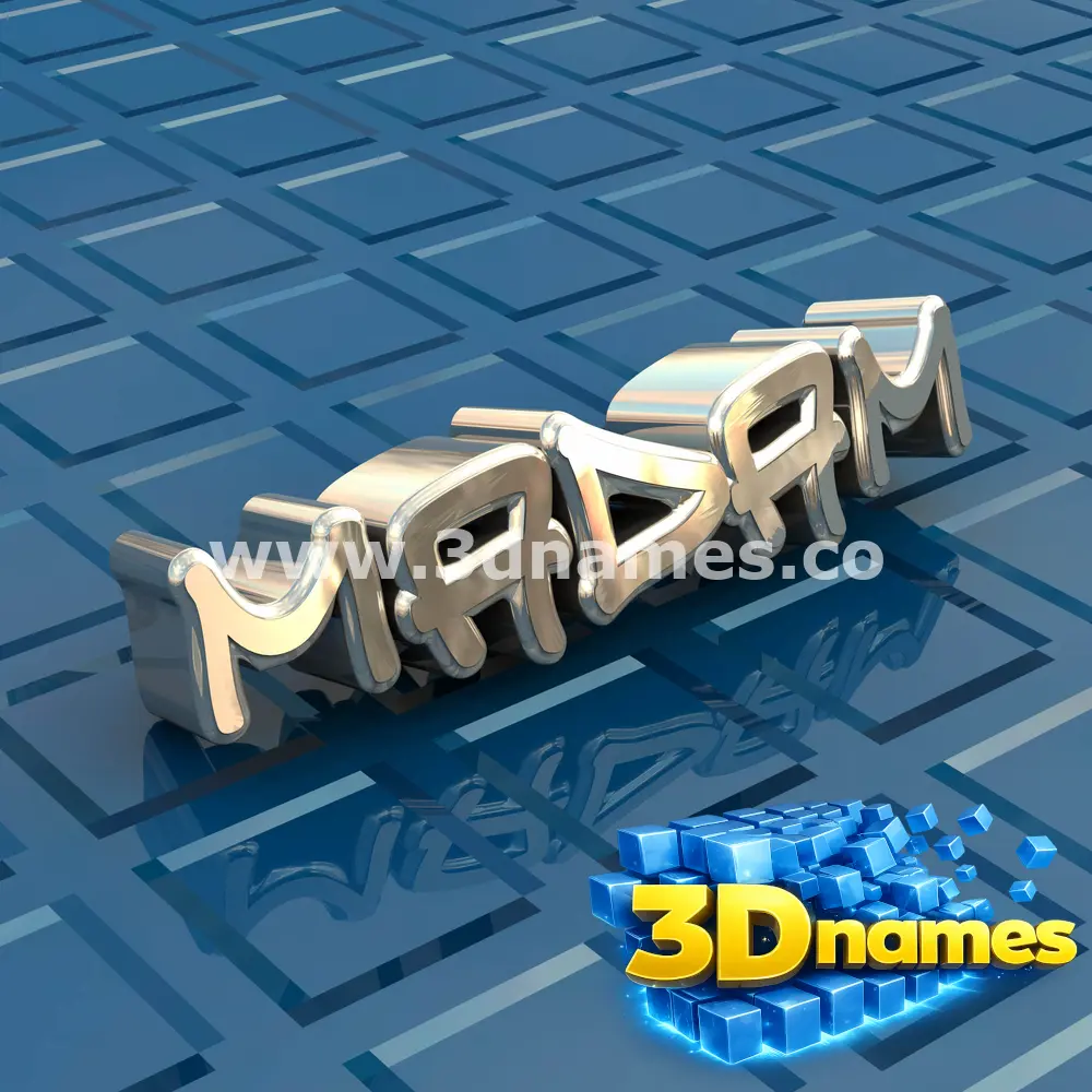 madam in Blue Bling style - 3D name wallpaper