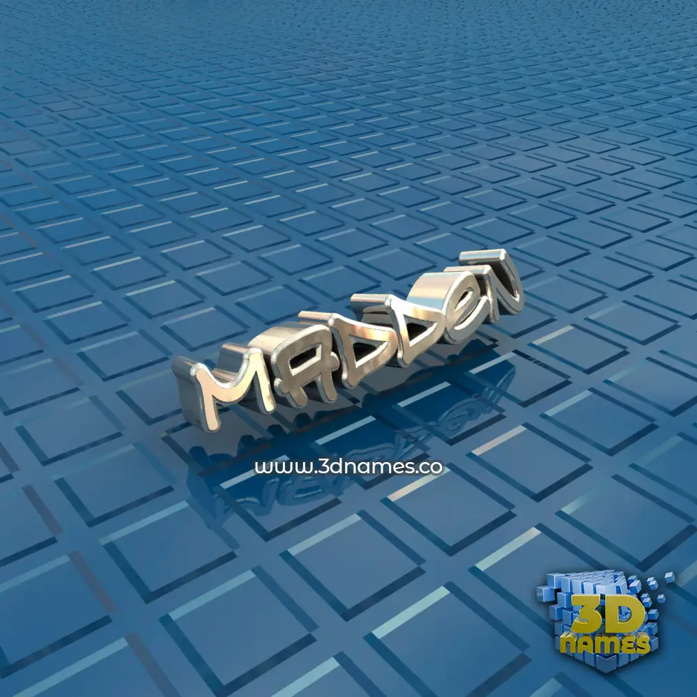 madden in Blue Bling style - 3D name wallpaper