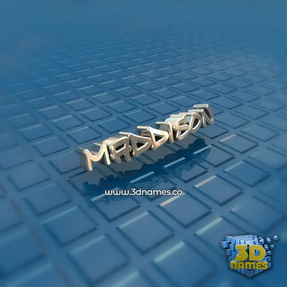 maddison in Blue Bling style - 3D name wallpaper