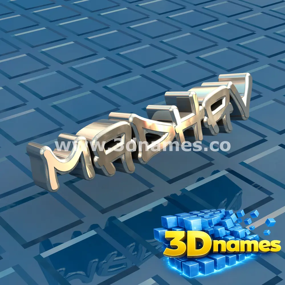 madhav in Blue Bling style - 3D name wallpaper