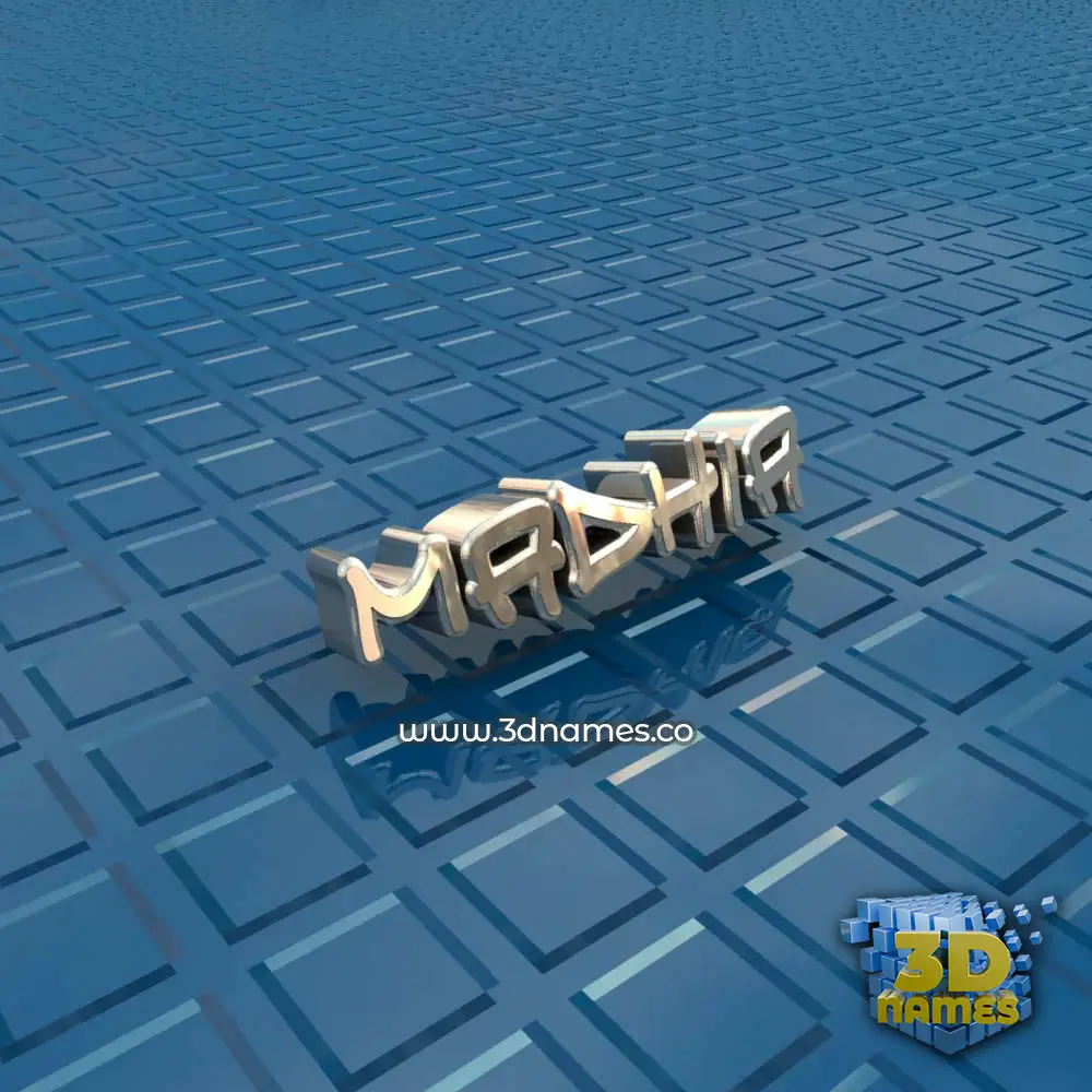 madhia in Blue Bling style - 3D name wallpaper