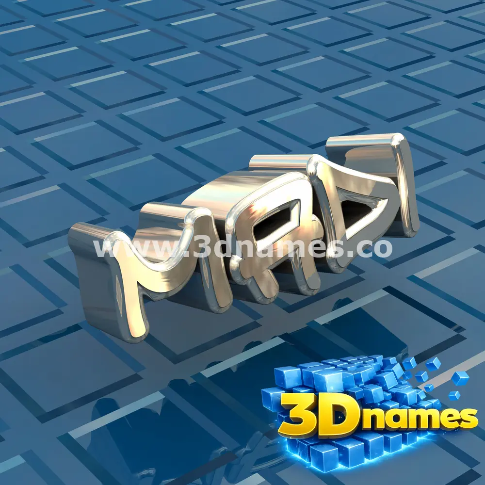 madi in Blue Bling style - 3D name wallpaper