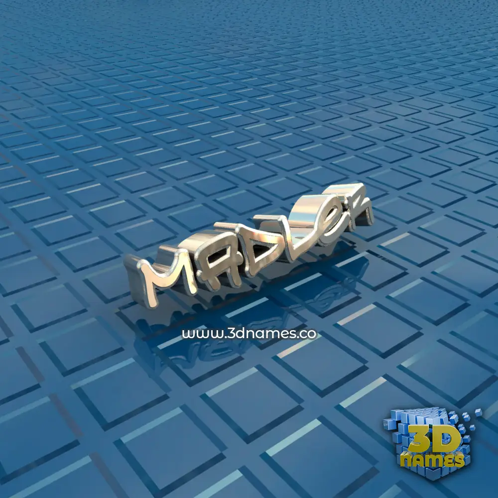 madler in Blue Bling style - 3D name wallpaper