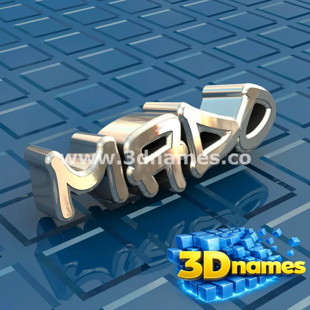 mado in Blue Bling style - 3D name wallpaper