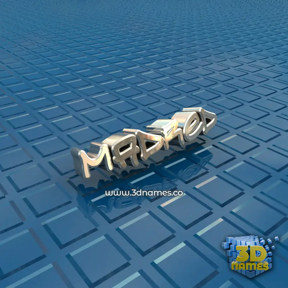 madred in Blue Bling style - 3D name wallpaper
