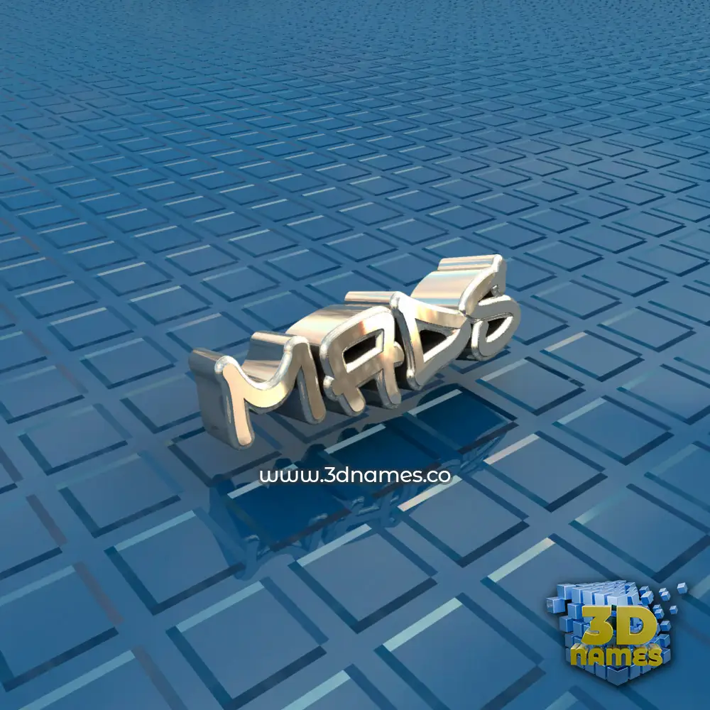 mads in Blue Bling style - 3D name wallpaper