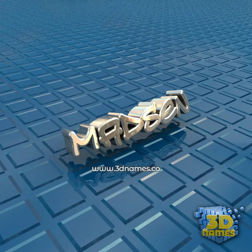 madsen in Blue Bling style - 3D name wallpaper
