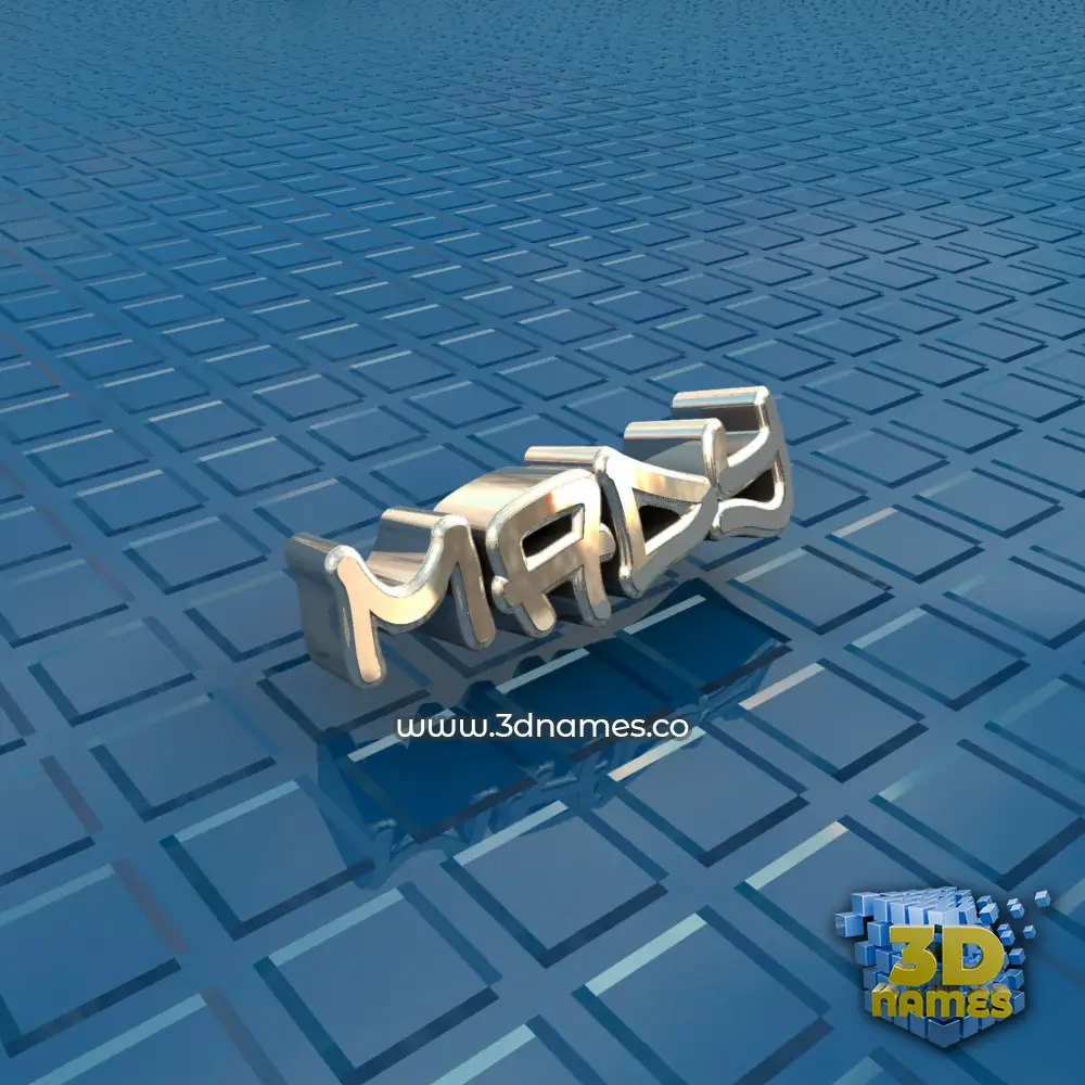 mady in Blue Bling style - 3D name wallpaper