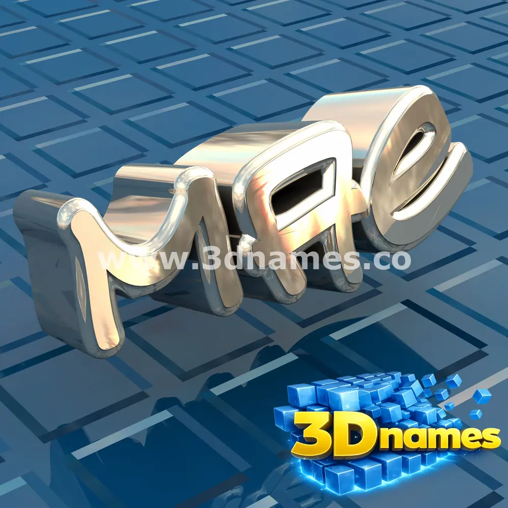 mae in Blue Bling style - 3D name wallpaper