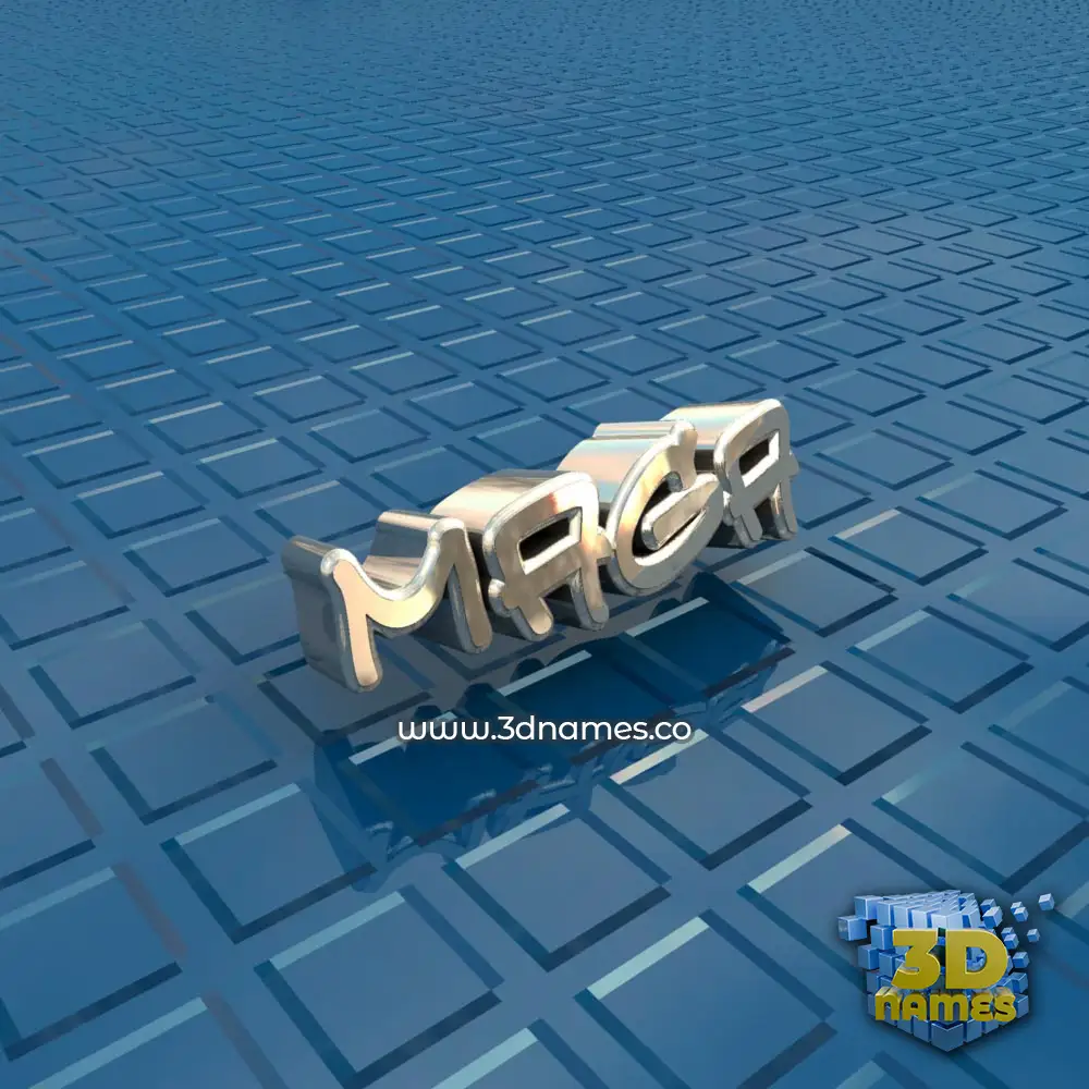 maga in Blue Bling style - 3D name wallpaper