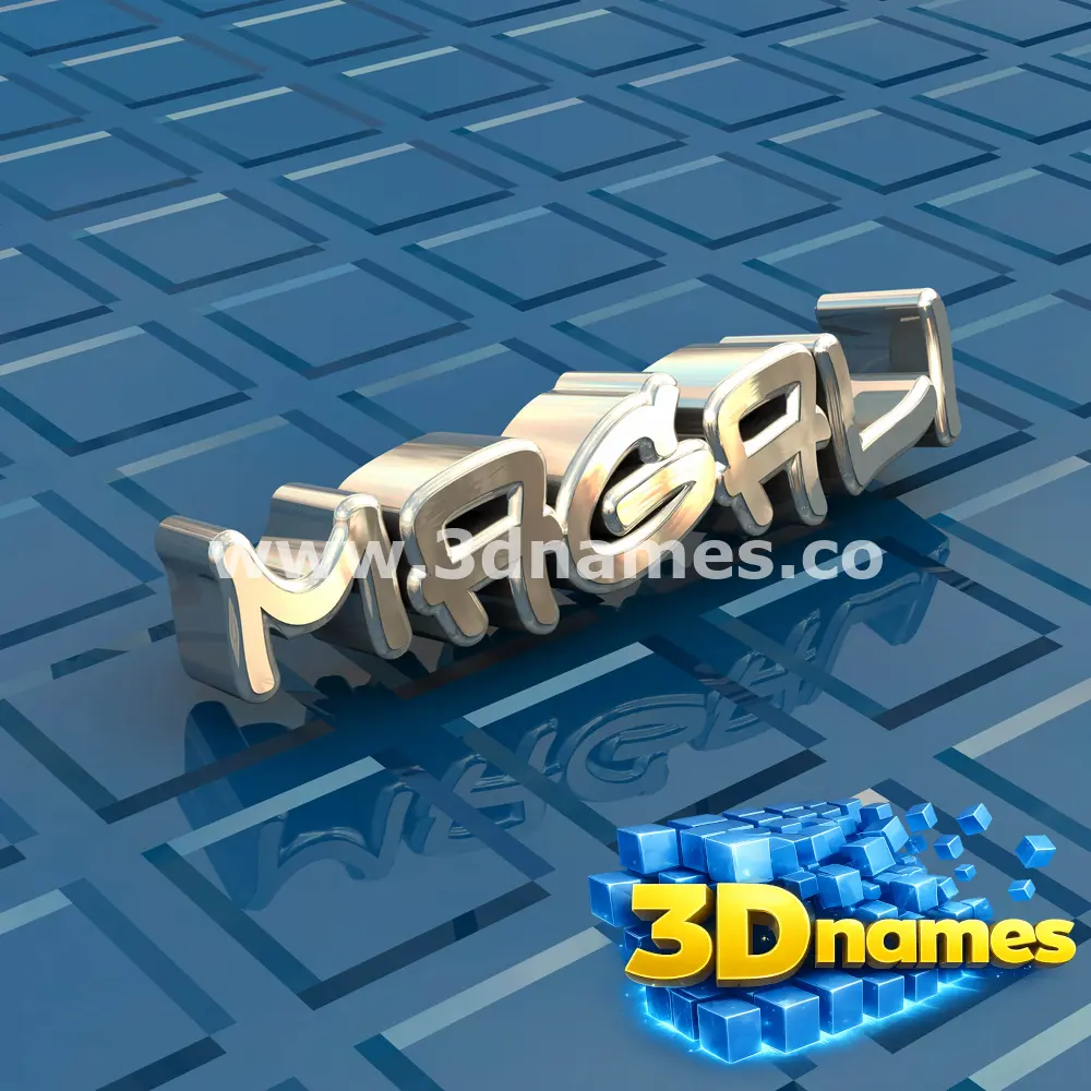 magali in Blue Bling style - 3D name wallpaper