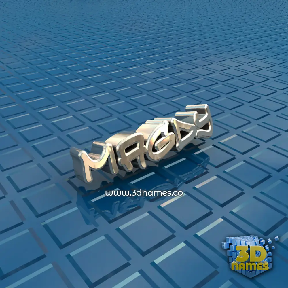 magdy in Blue Bling style - 3D name wallpaper