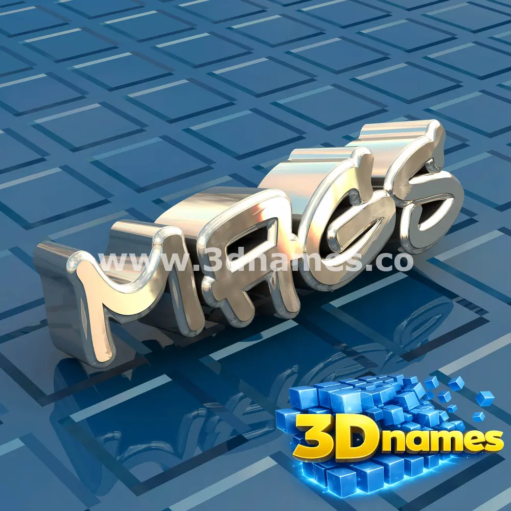 mags in Blue Bling style - 3D name wallpaper