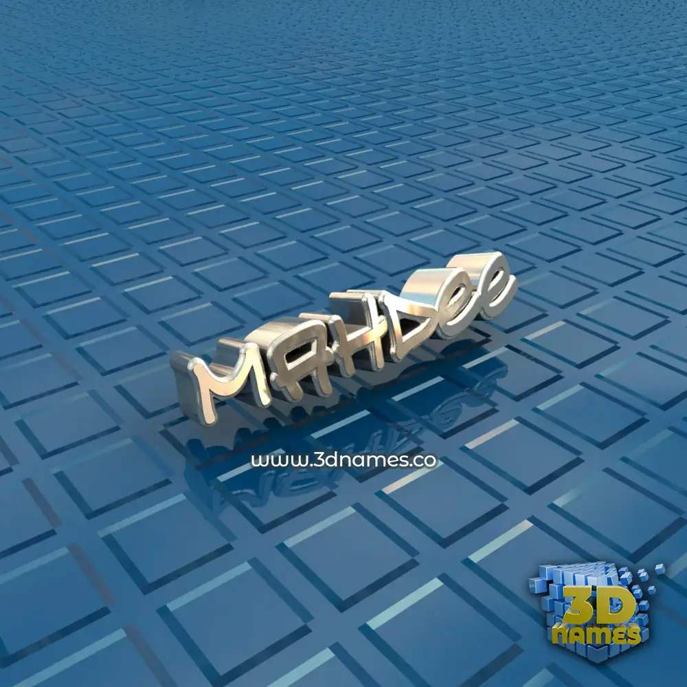 mahdee in Blue Bling style - 3D name wallpaper