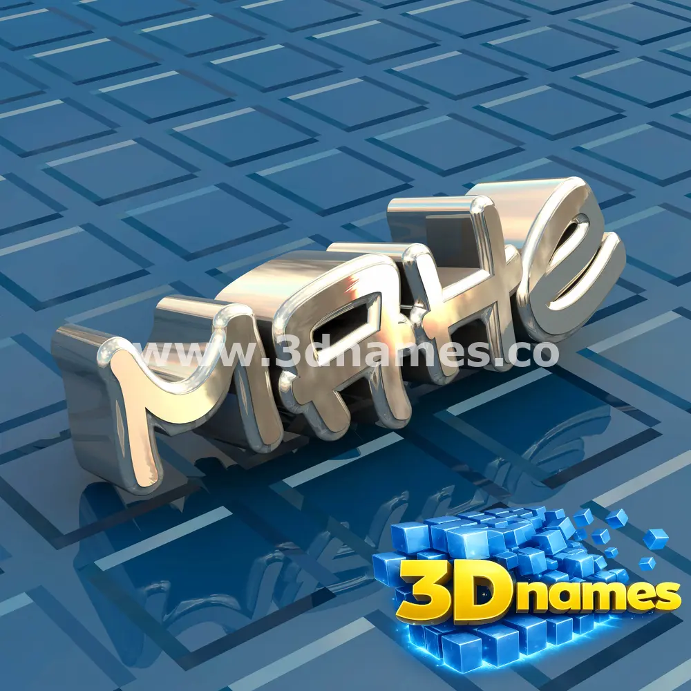 mahe in Blue Bling style - 3D name wallpaper
