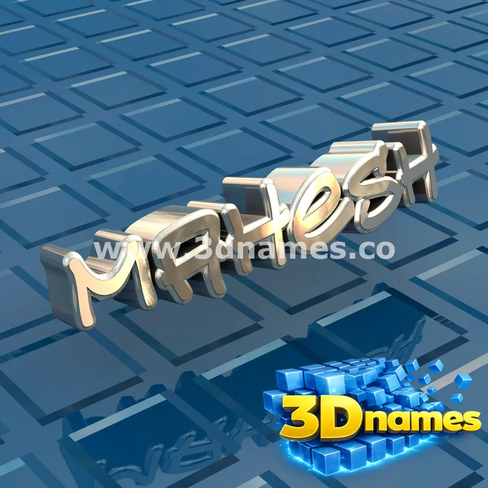 mahesh in Blue Bling style - 3D name wallpaper