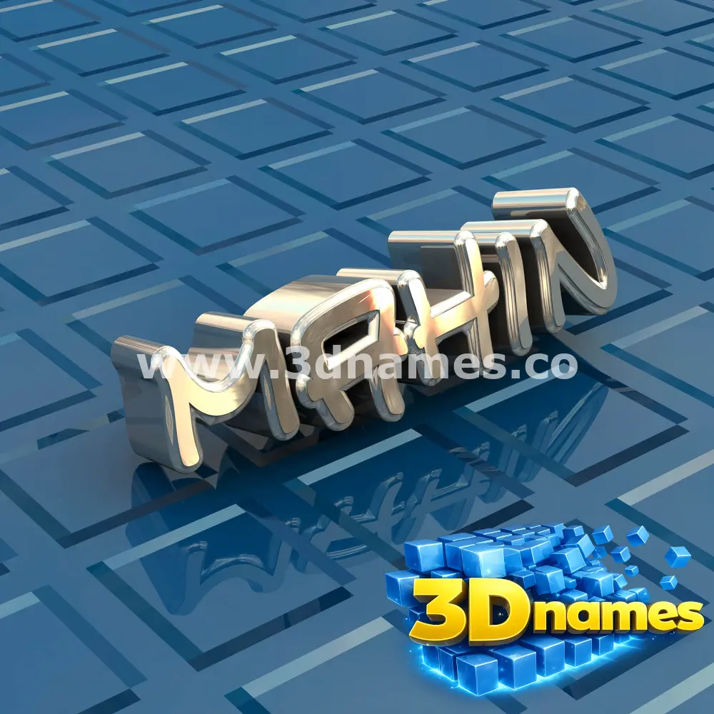 mahin in Blue Bling style - 3D name wallpaper