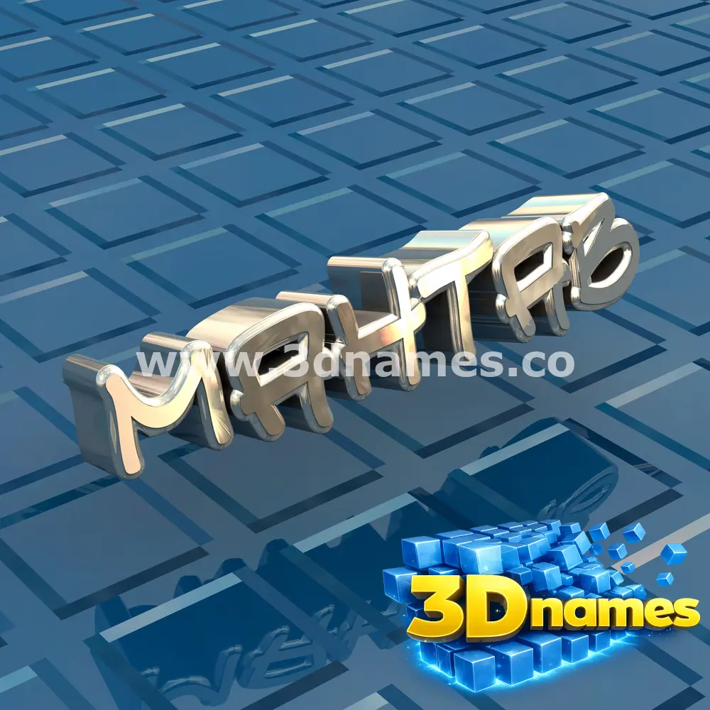mahtab in Blue Bling style - 3D name wallpaper