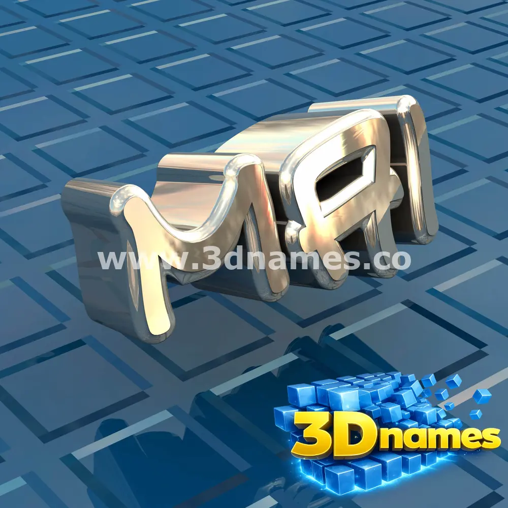 mai in Blue Bling style - 3D name wallpaper