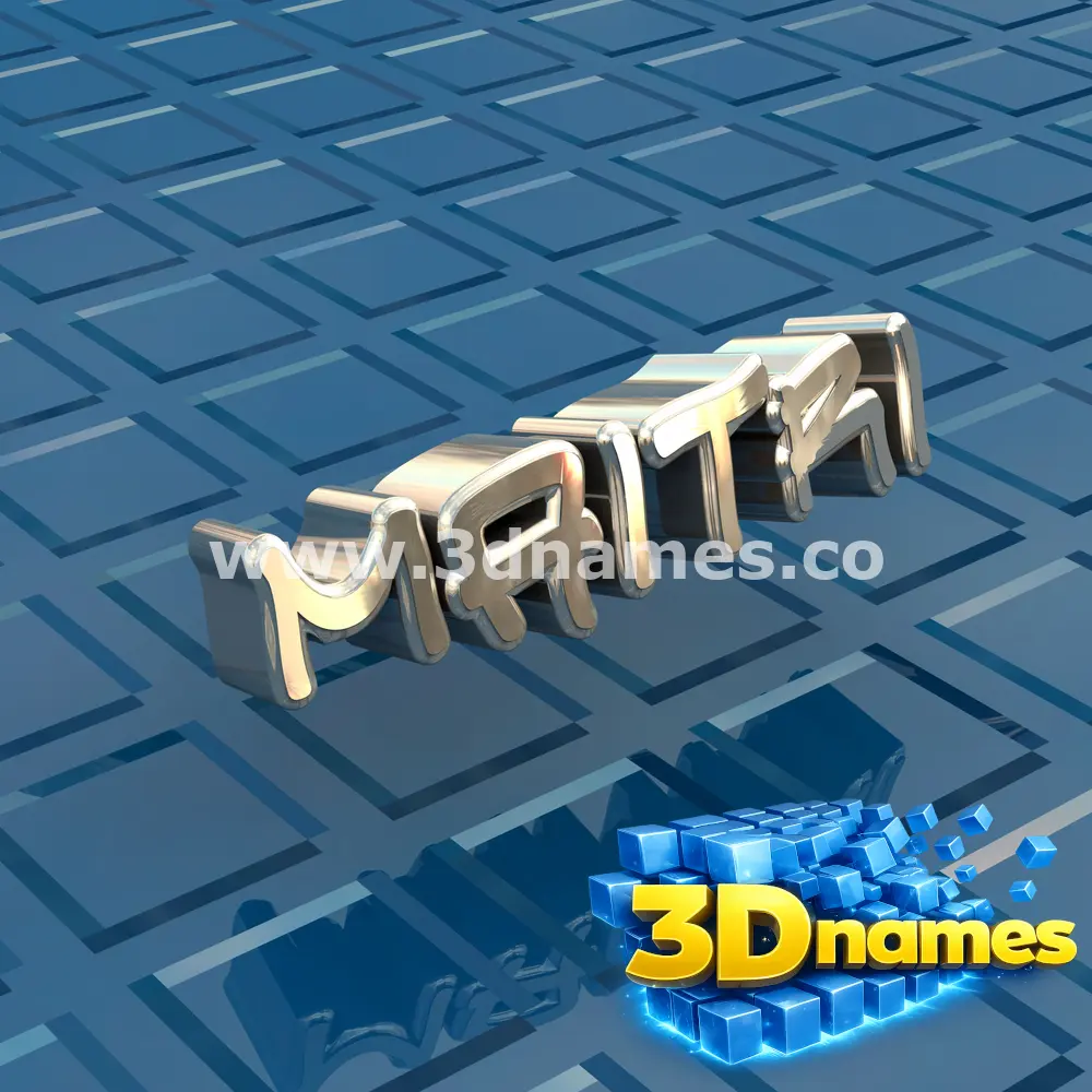 maitri in Blue Bling style - 3D name wallpaper