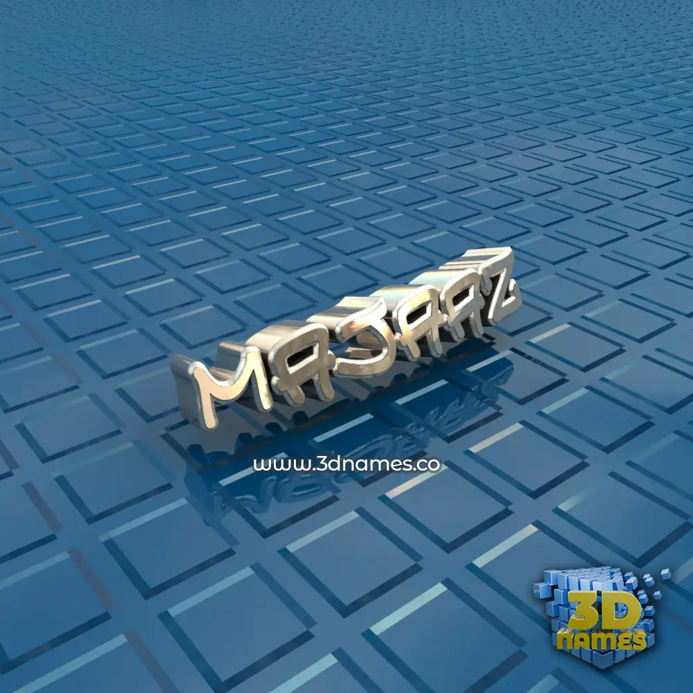 majaaz in Blue Bling style - 3D name wallpaper