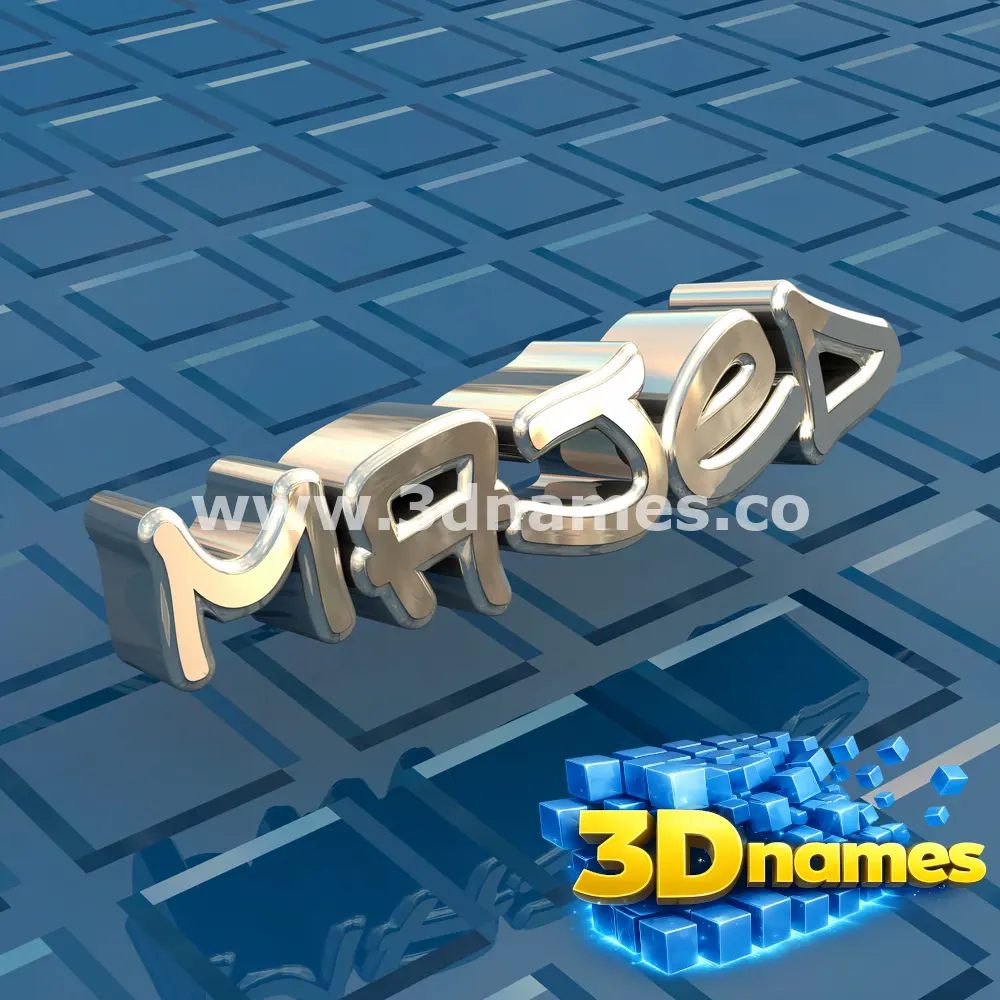 majed in Blue Bling style - 3D name wallpaper