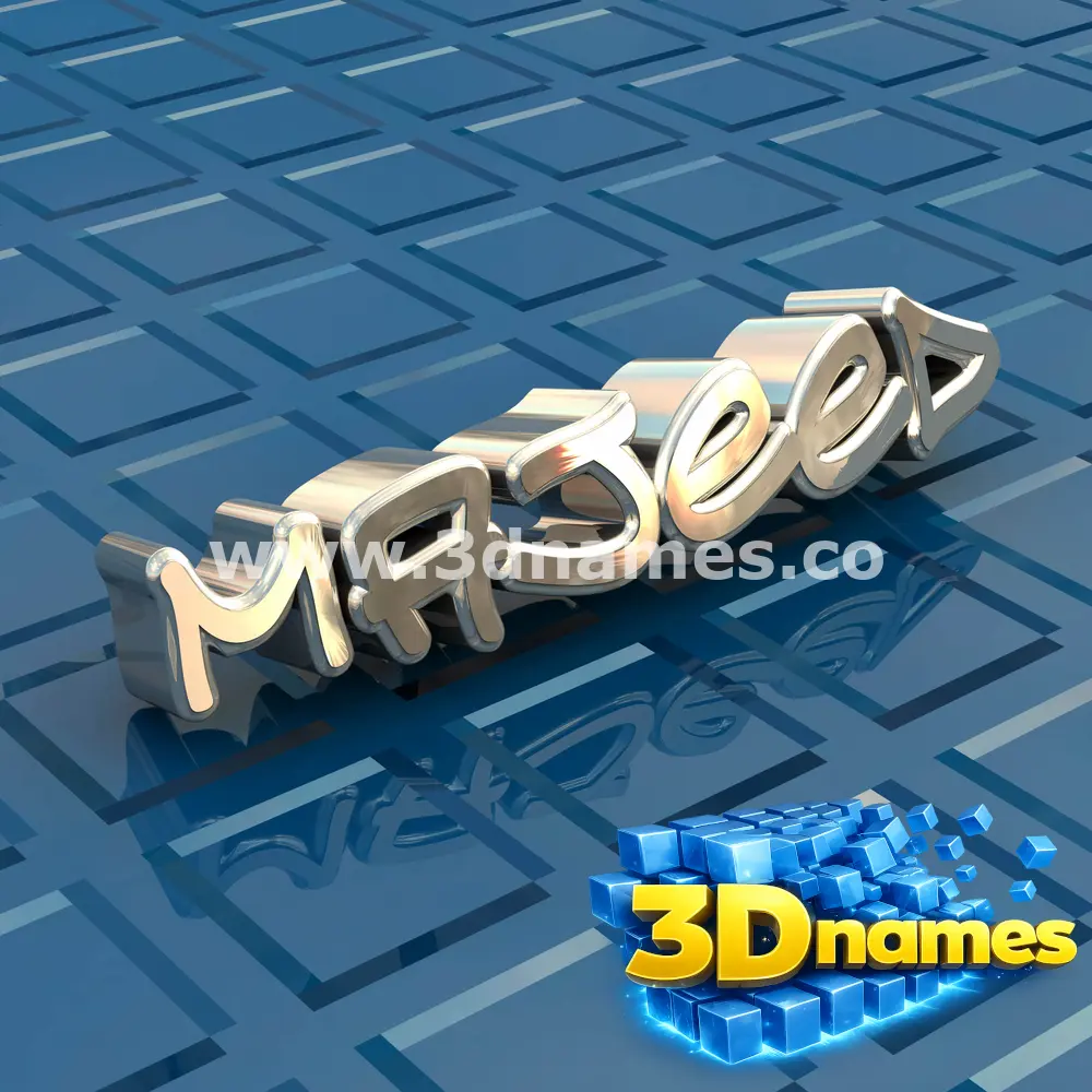 majeed in Blue Bling style - 3D name wallpaper
