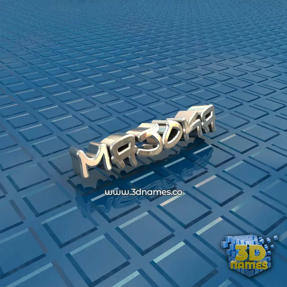 majoka in Blue Bling style - 3D name wallpaper