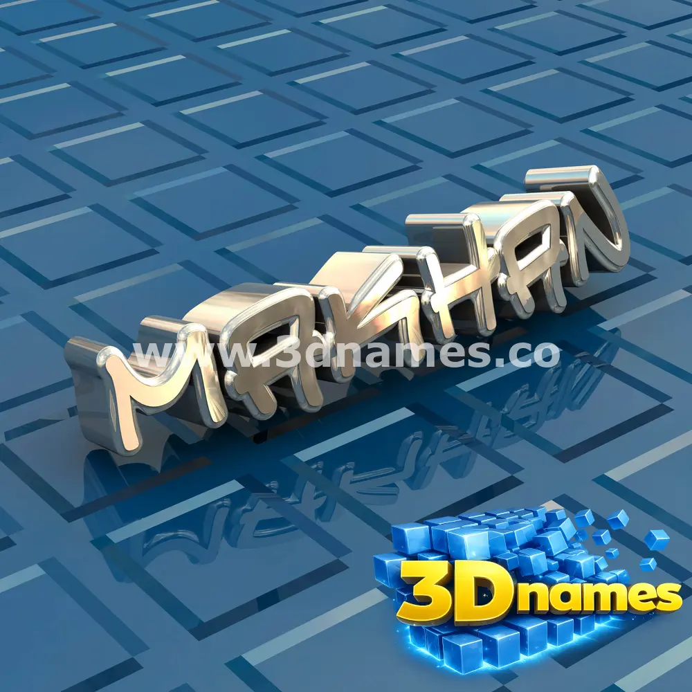 makhan in Blue Bling style - 3D name wallpaper
