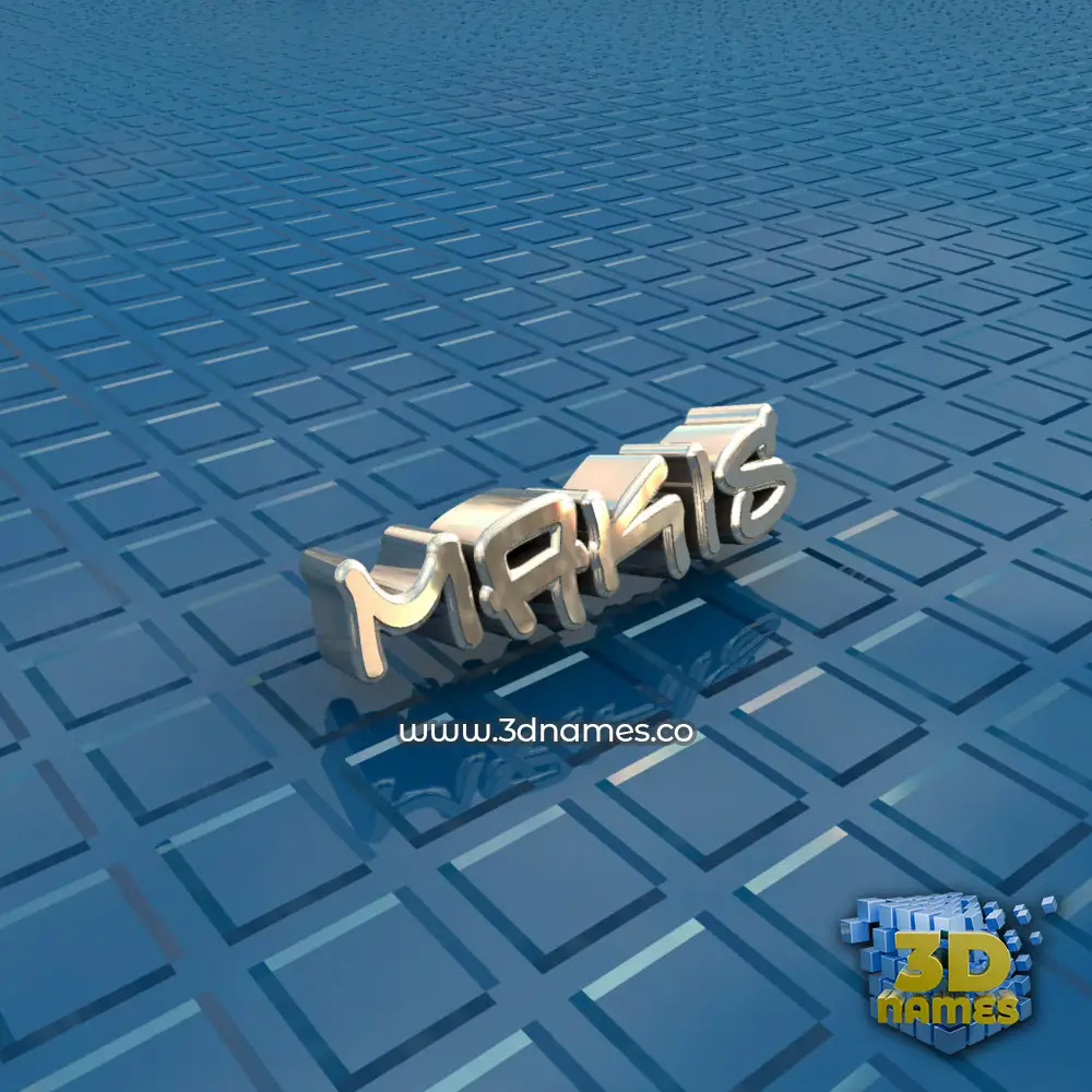 makis in Blue Bling style - 3D name wallpaper