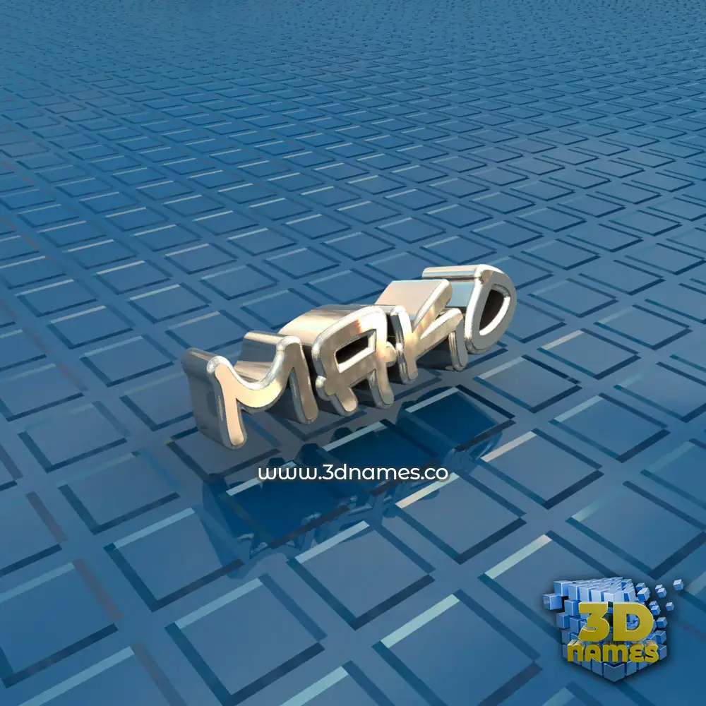 mako in Blue Bling style - 3D name wallpaper