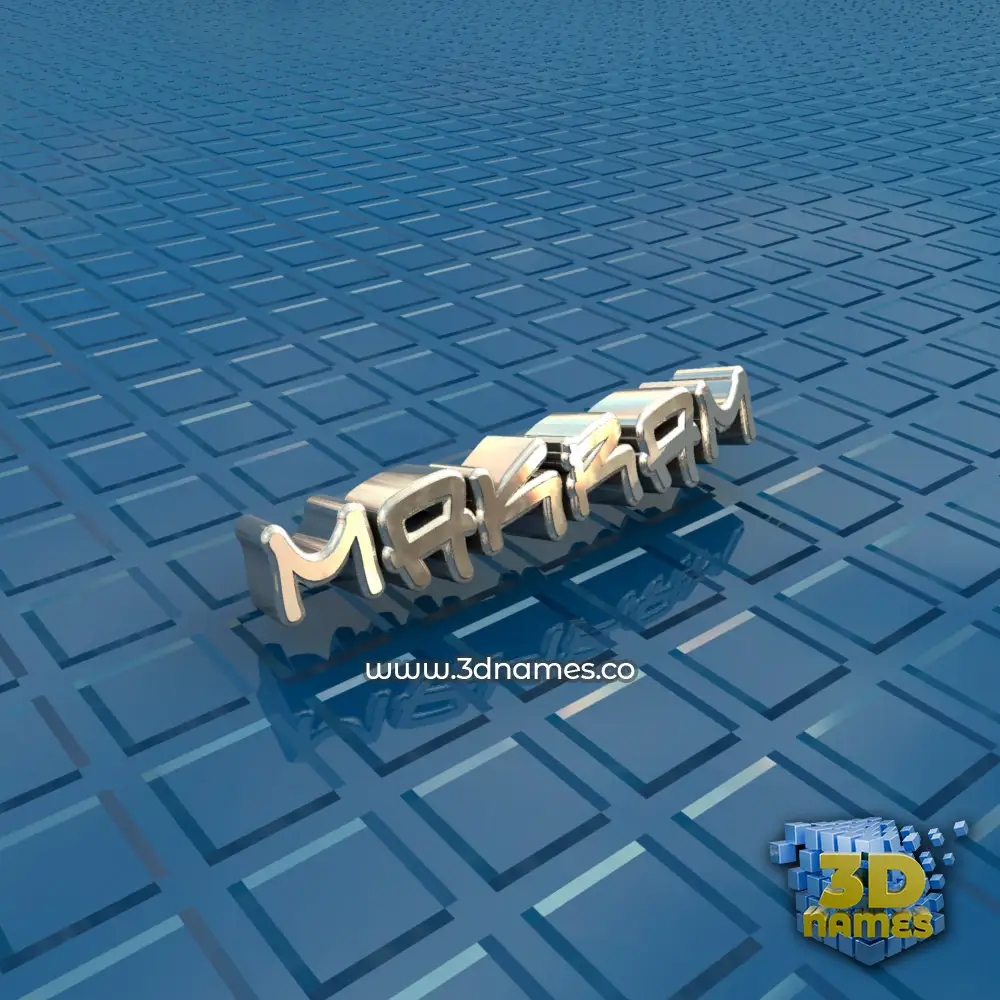 makram in Blue Bling style - 3D name wallpaper