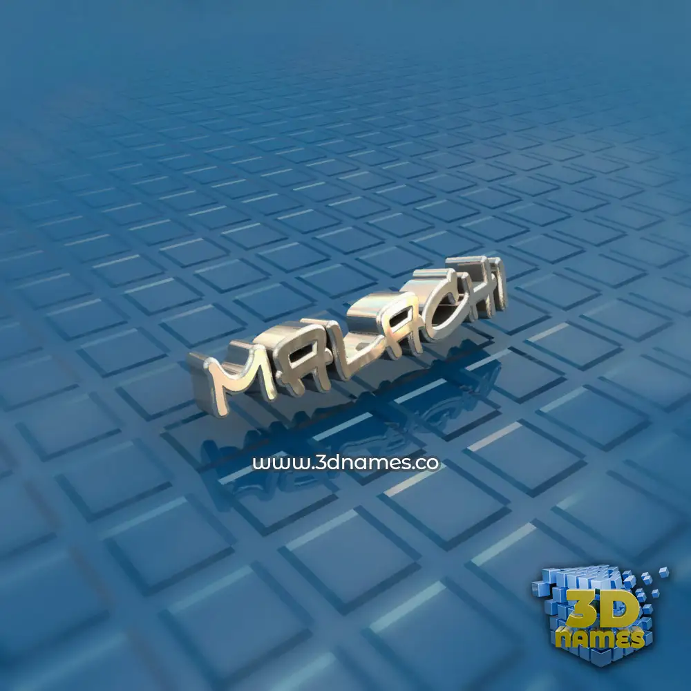 malachi in Blue Bling style - 3D name wallpaper