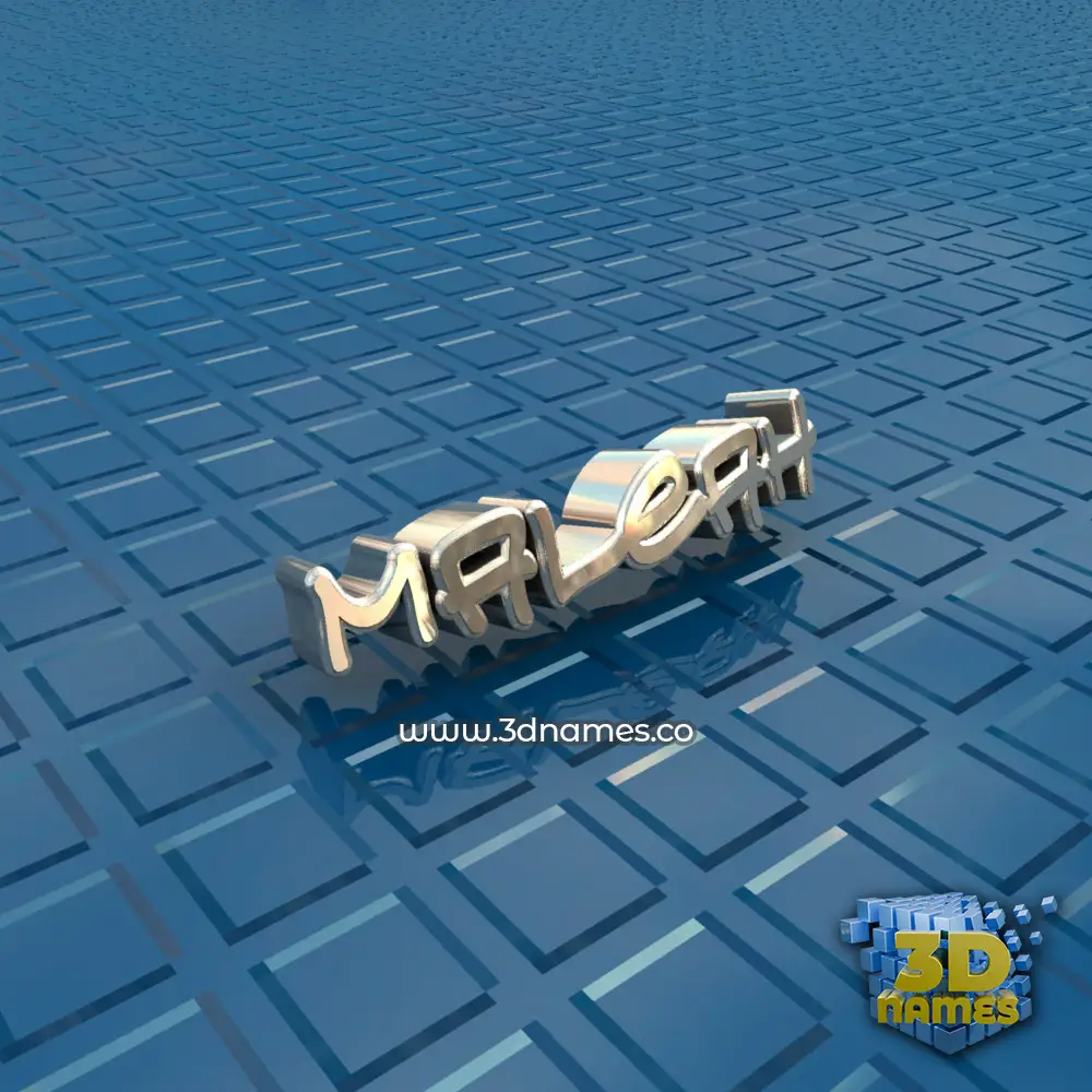 maleah in Blue Bling style - 3D name wallpaper