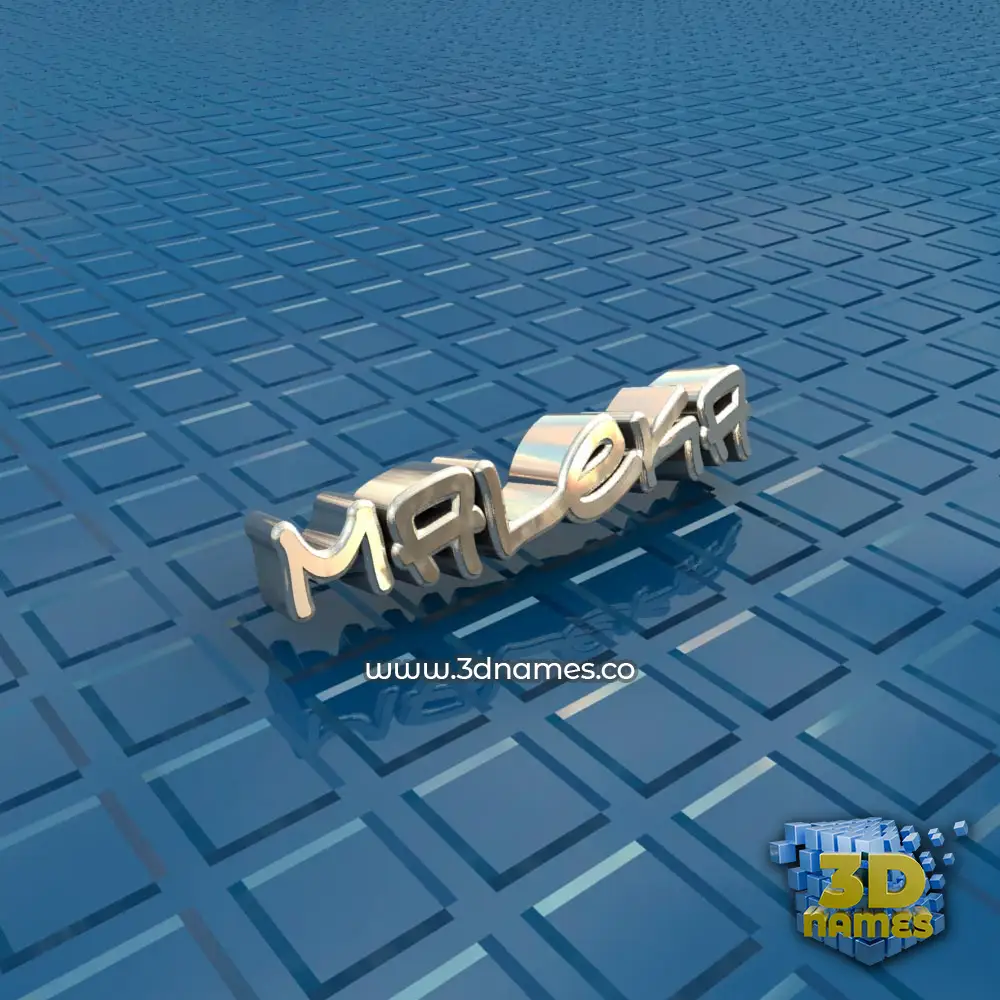 maleka in Blue Bling style - 3D name wallpaper