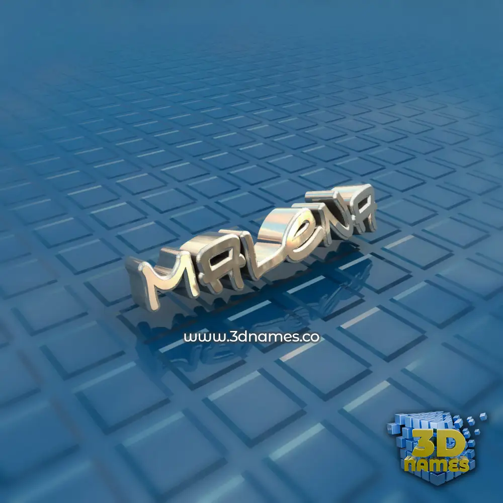 malena in Blue Bling style - 3D name wallpaper