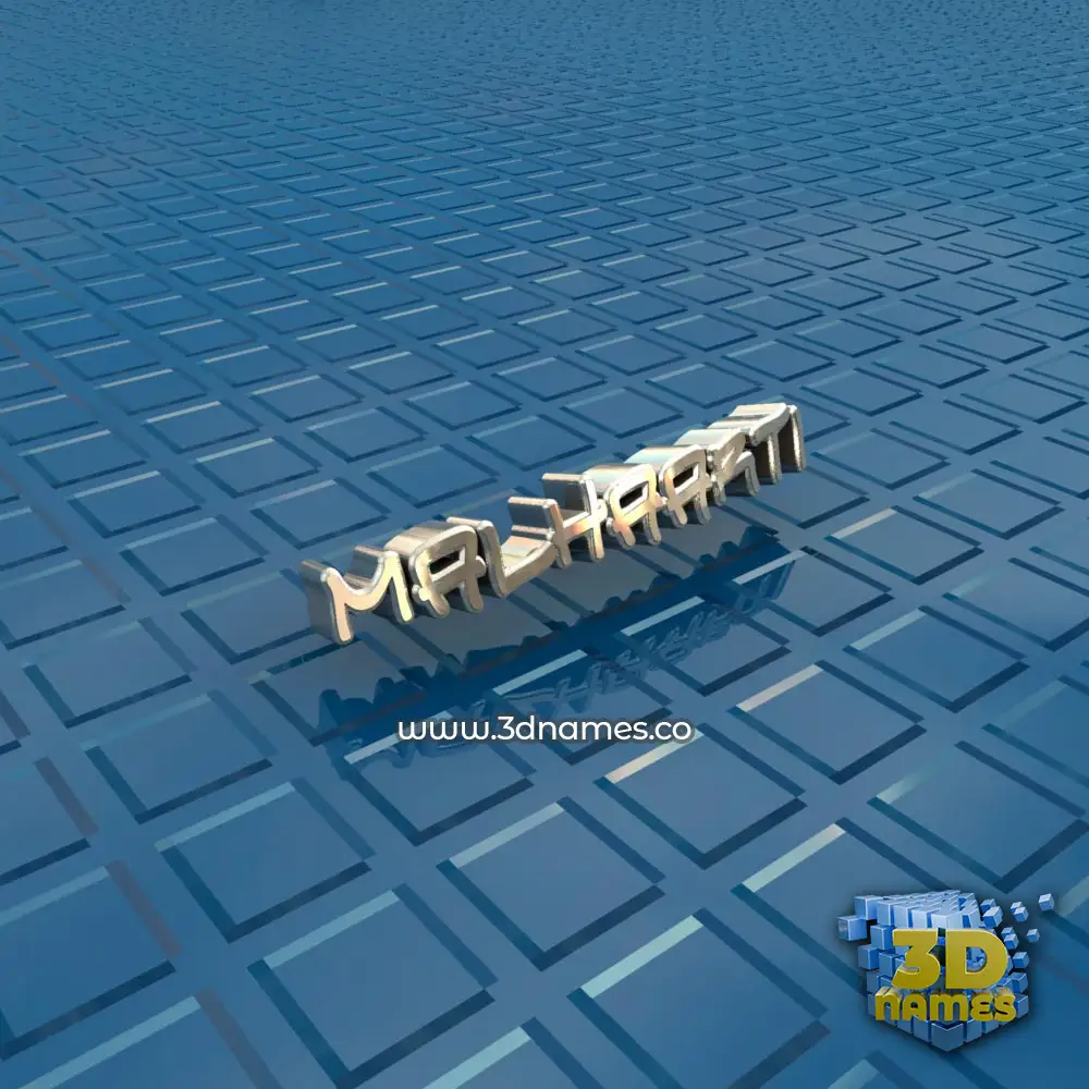 malhaarti in Blue Bling style - 3D name wallpaper
