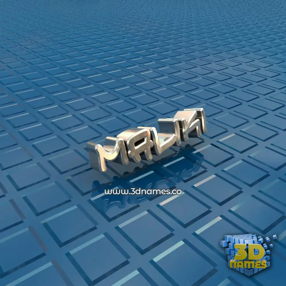 maliki in Blue Bling style - 3D name wallpaper