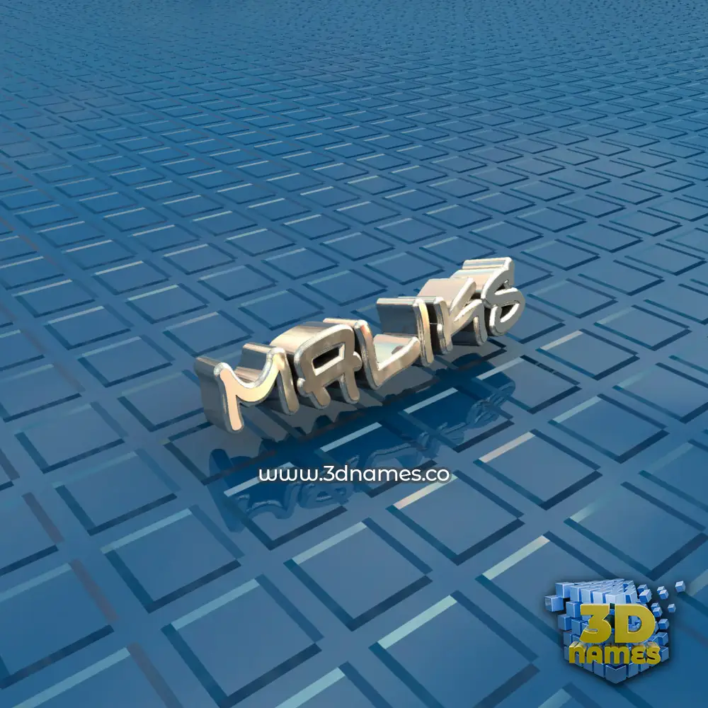maliks in Blue Bling style - 3D name wallpaper