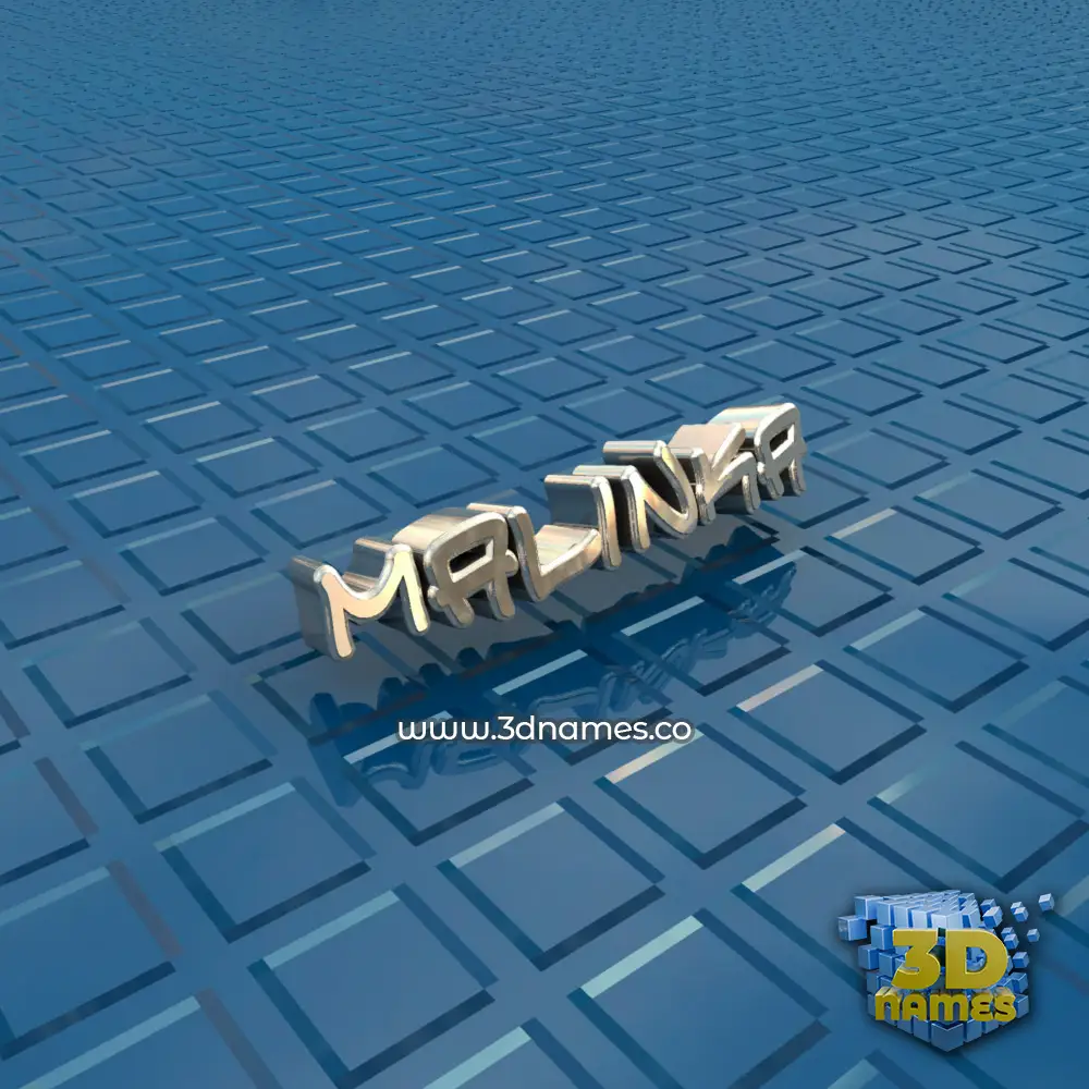 malinka in Blue Bling style - 3D name wallpaper