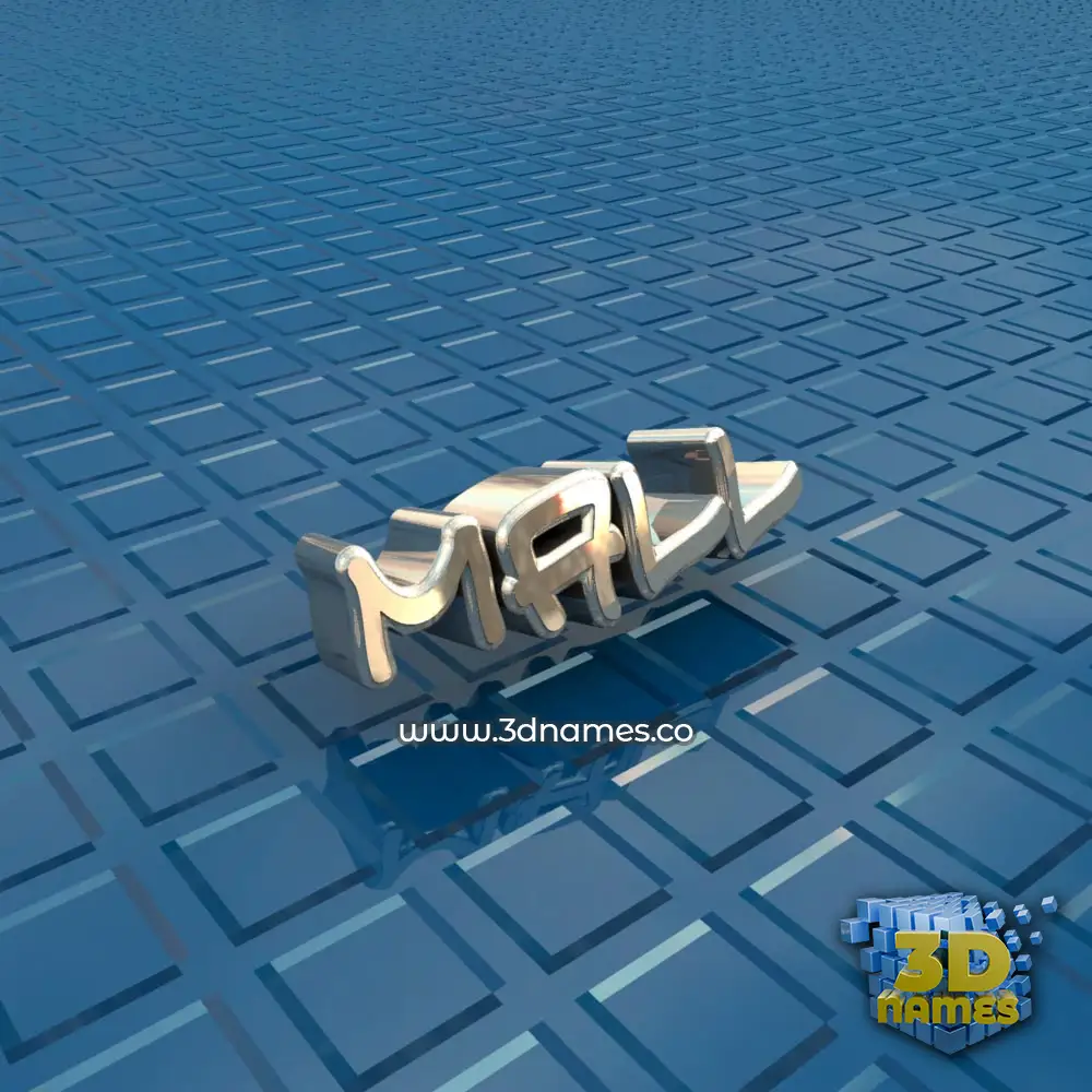 mall in Blue Bling style - 3D name wallpaper