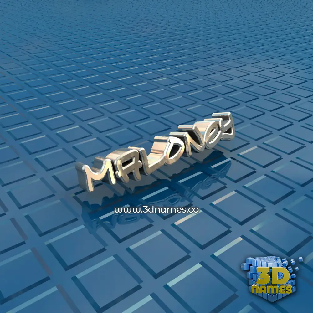 maloney in Blue Bling style - 3D name wallpaper