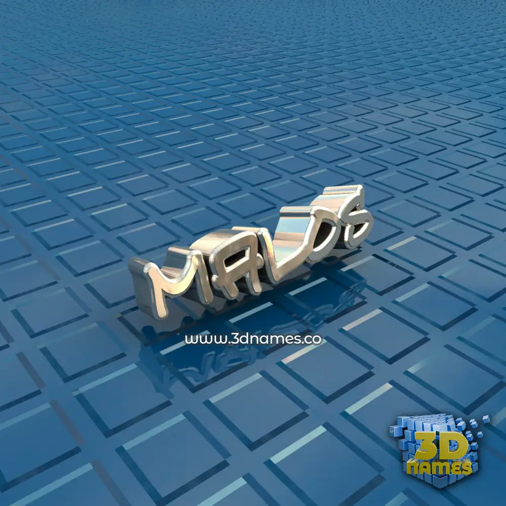 malos in Blue Bling style - 3D name wallpaper