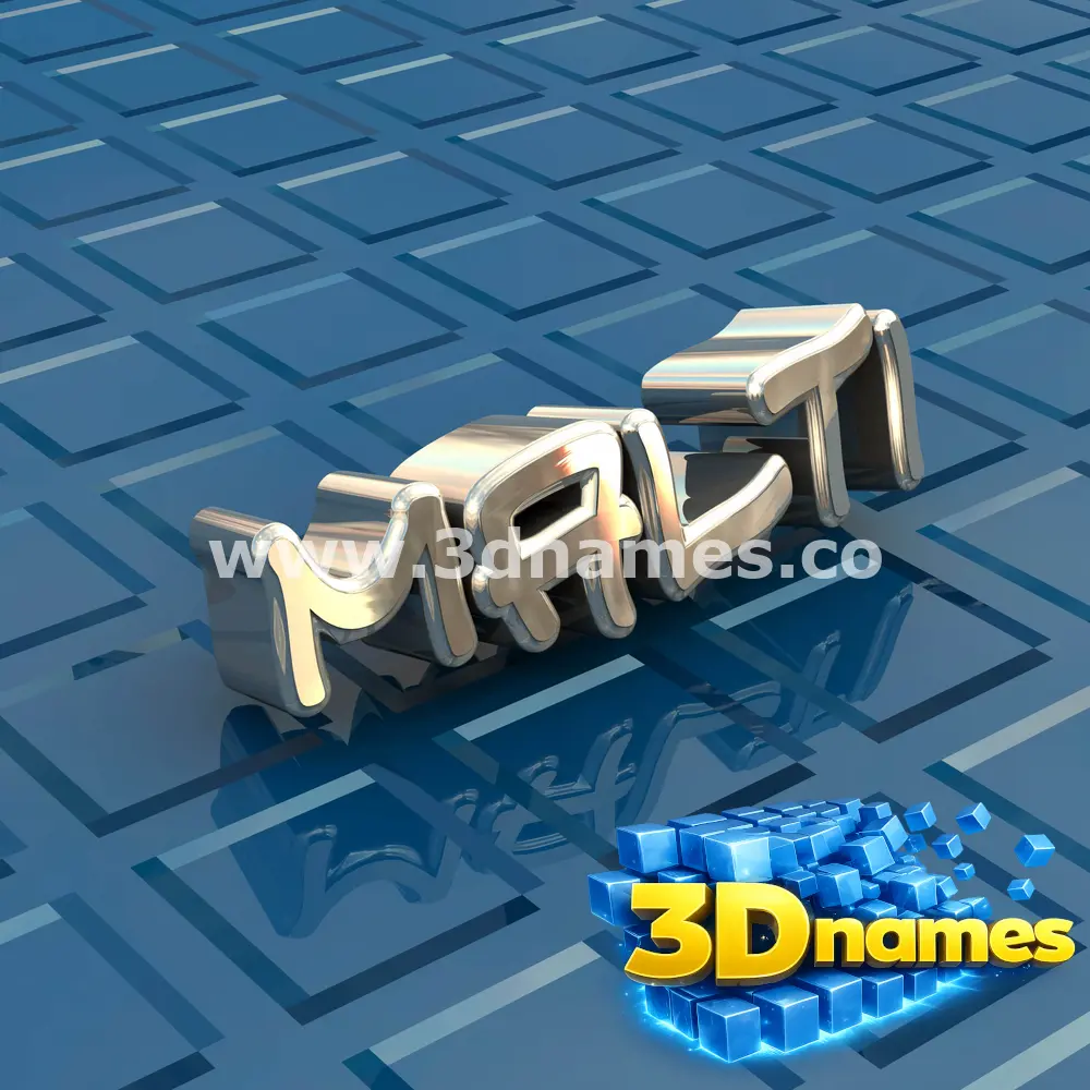 malti in Blue Bling style - 3D name wallpaper