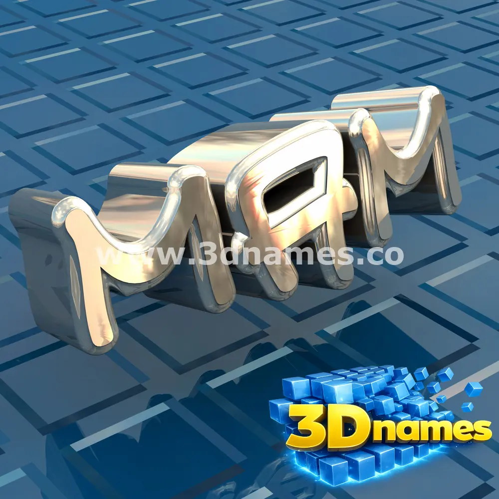 mam in Blue Bling style - 3D name wallpaper