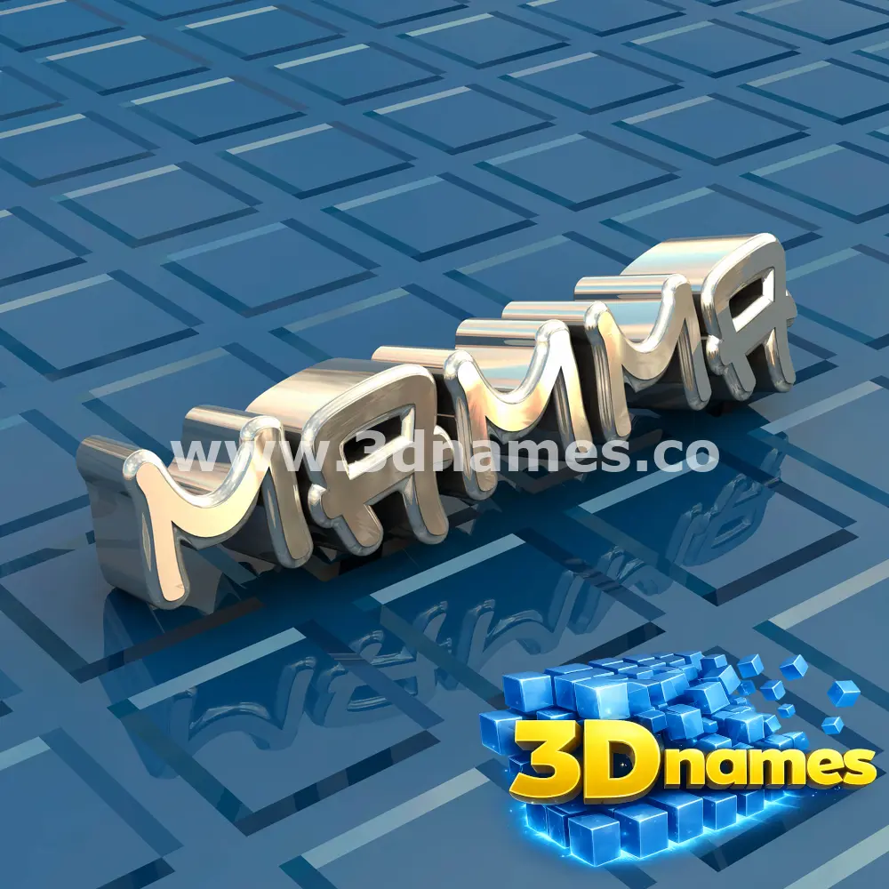 mamma in Blue Bling style - 3D name wallpaper